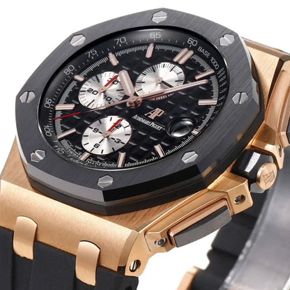 [Super Clone] Prestige Atelier Coastal Sport Chronograph 44mm Black Dial Rose Gold 8733