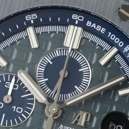 [Super Clone] Prestige Atelier Coastal Sport Chronograph 44mm Grey Blue Dial Steel 8393