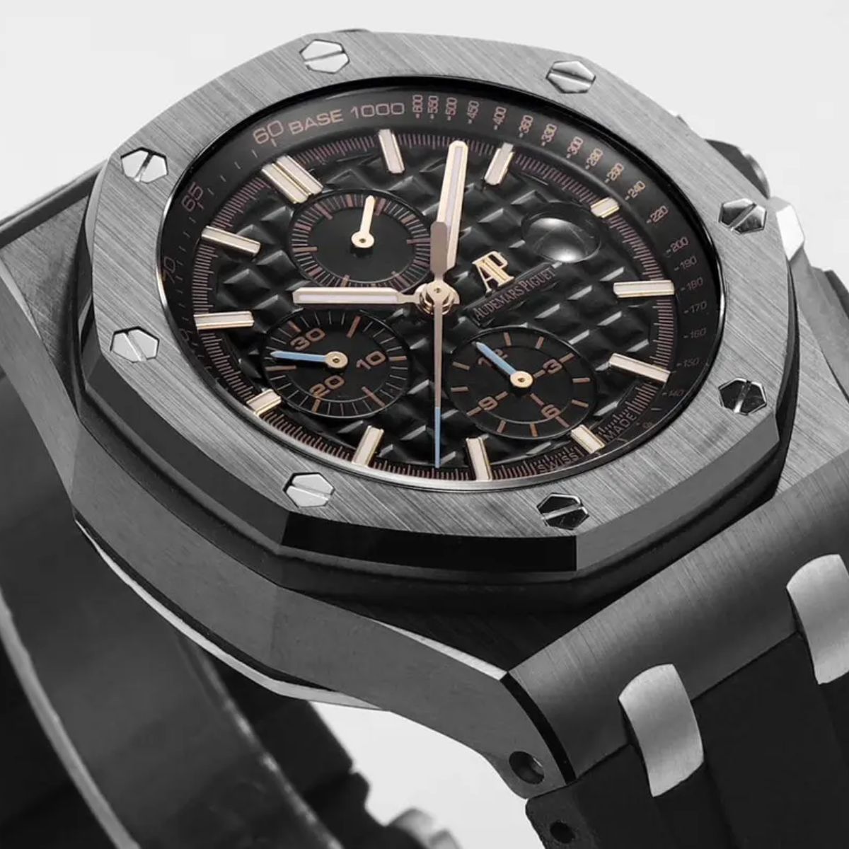 [Super Clone] Prestige Atelier Coastal Sport Chronograph 44mm Black Dial Black Ceramic 1869