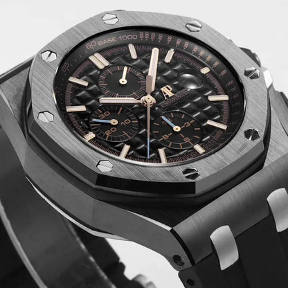 [Super Clone] Prestige Atelier Coastal Sport Chronograph 44mm Black Dial Black Ceramic 1869