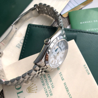 Regency Classic Date 36 mm Five-Link Domed Bezel White Dial 1168