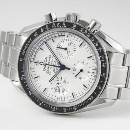 Celestial Moon Chronograph Professional 42mm Steel On Steel White Dial 6339