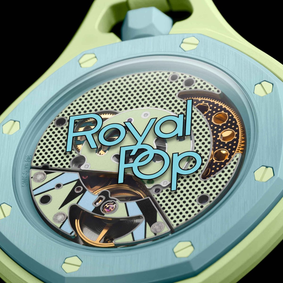 Swiss Pop Art Blaue Acht Ceramic Watch 9487