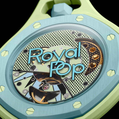 Swiss Pop Art Blaue Acht Ceramic Watch 9487