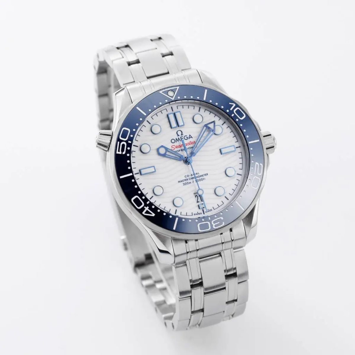 Celestial Seafarer Diver 300M 42mm Steel On Steel Blue White Dial 3398