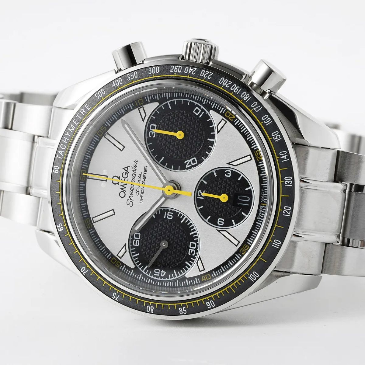 Celestial Racing Chronograph 40mm Steel On Steel White Dial 9446