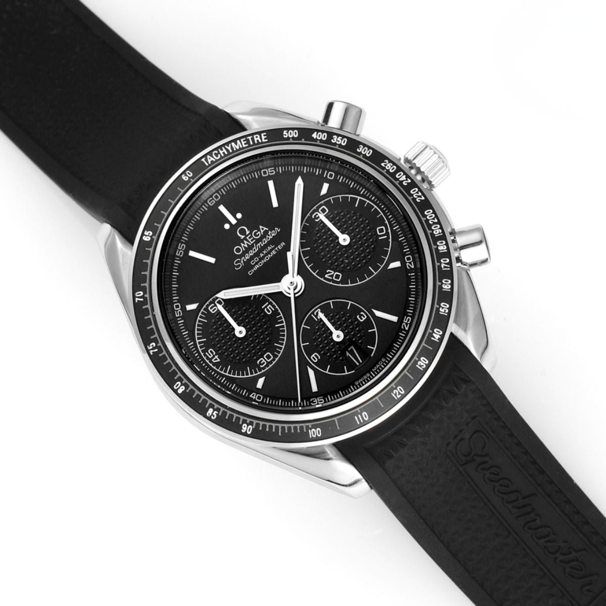 Celestial Racing Chronograph 40mm Steel On Rubber Strap Black Dial 7873