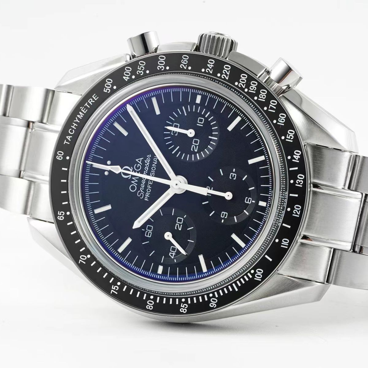 Celestial Moon Chronograph Professional 42mm Steel On Steel Blue Dial 6189