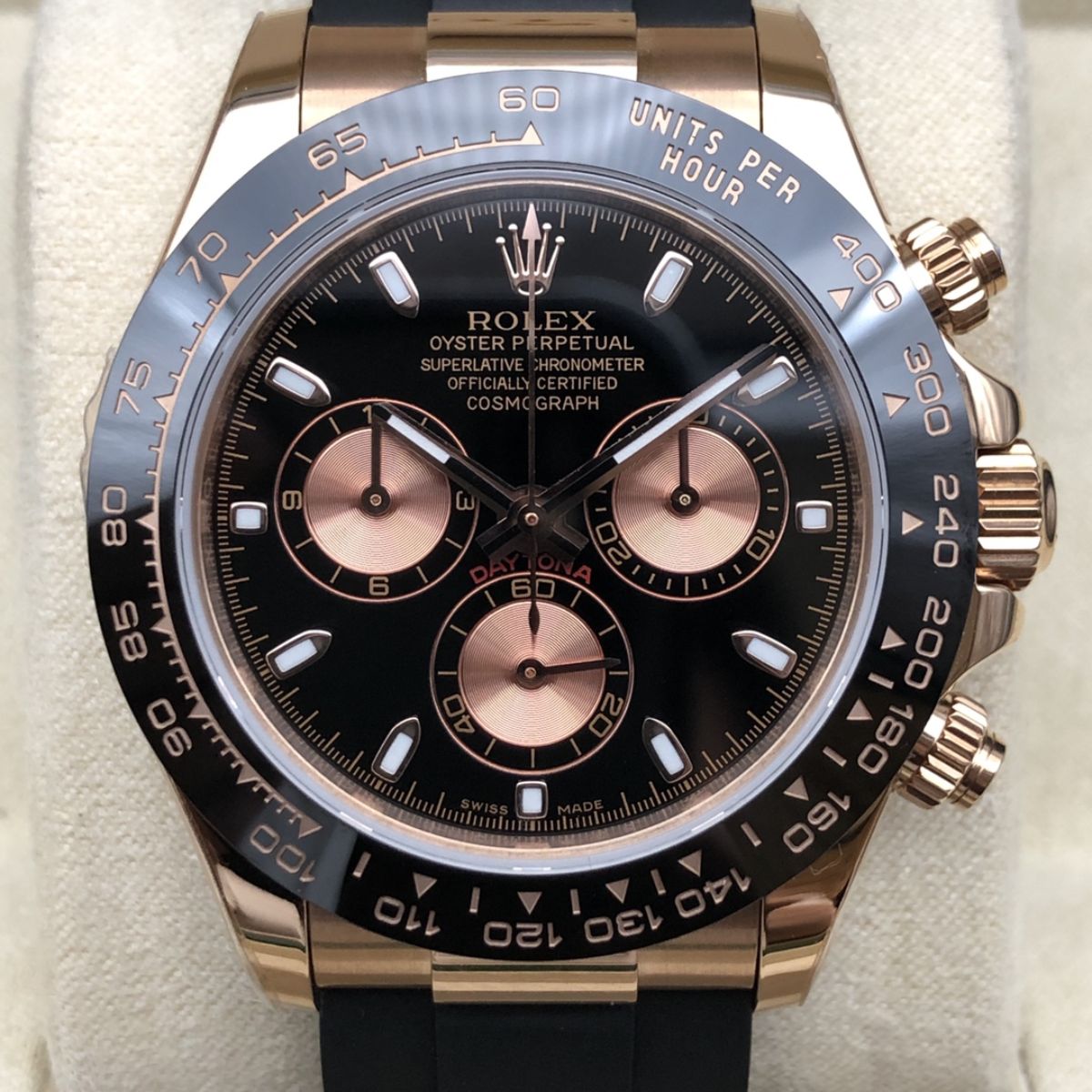 Regency Racing Chronograph 40 mm Rubber Ceramic Bezel Bright black and Sundust Dial 126515LN 9740