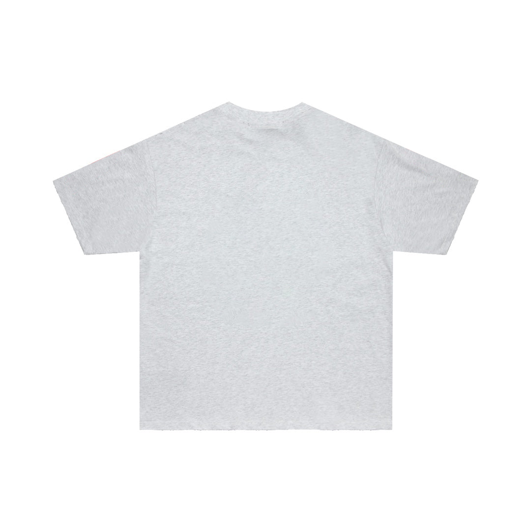 Solid color love short sleeve T-shirt