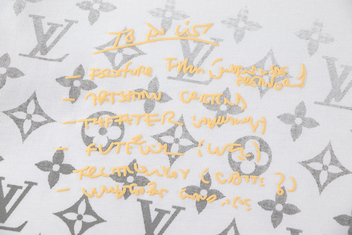 Full print splicing patch embroidery t-shirt
