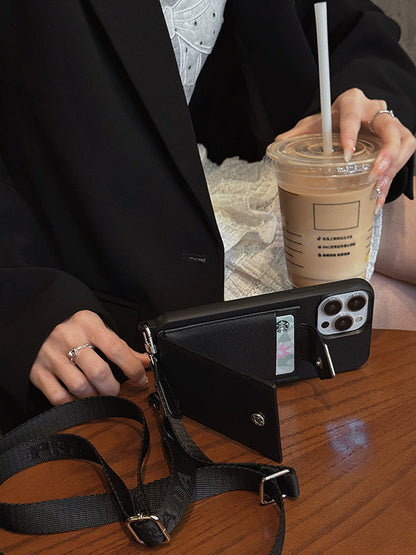 Pra Crossbody Leather iPhone Case