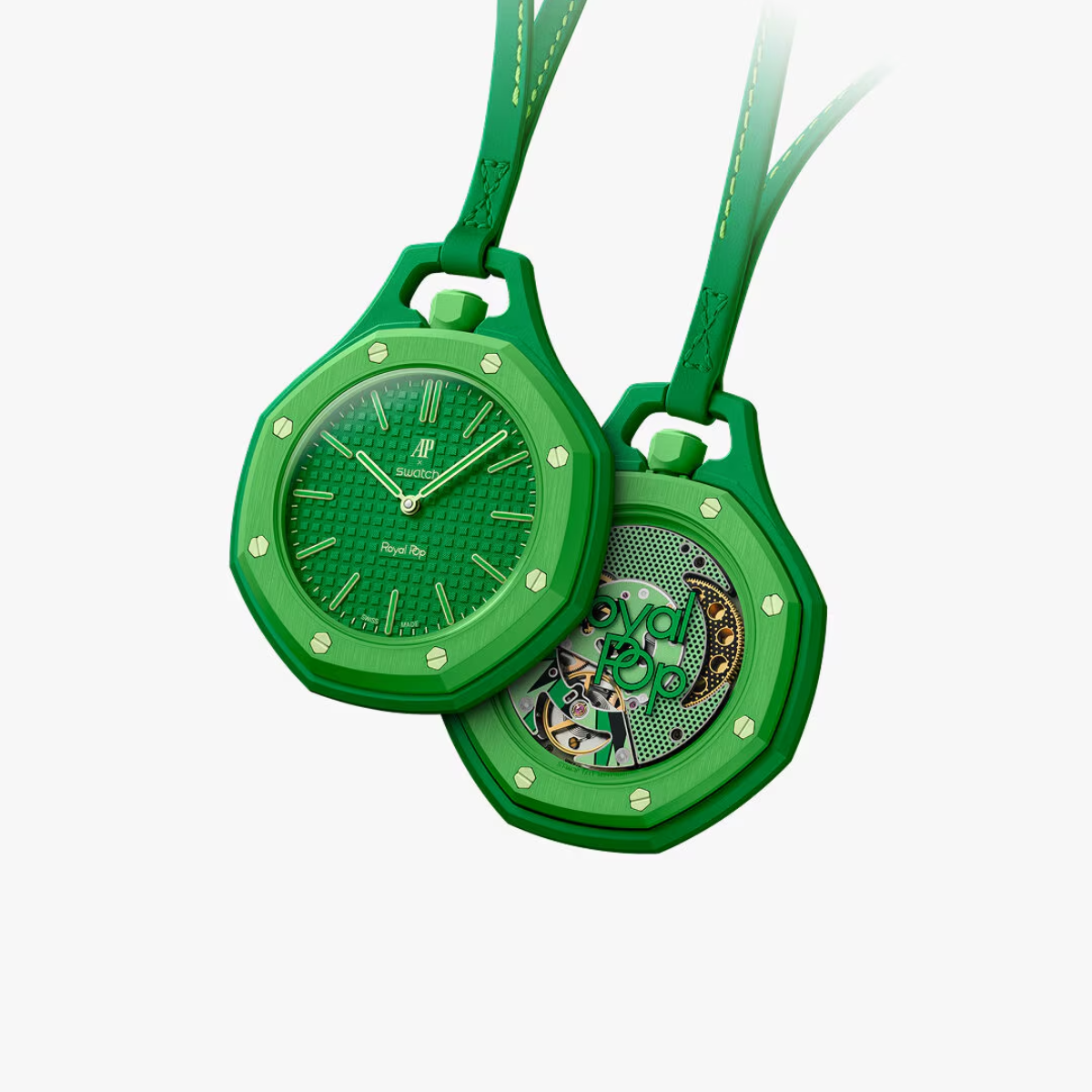 Swiss Pop Art Green Eight Ceramic Watch 5212