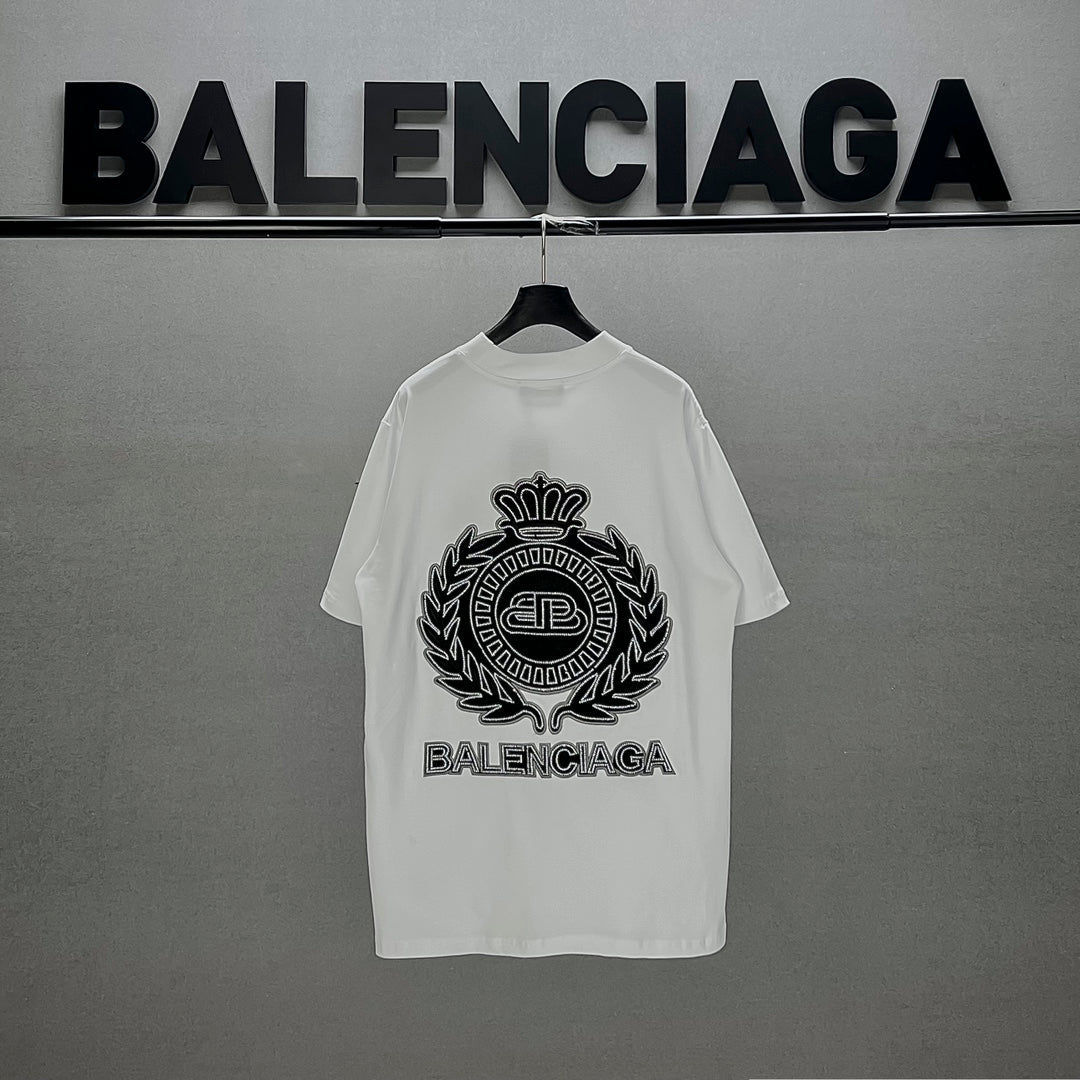 Summer new embroidery hot drill t-shirt