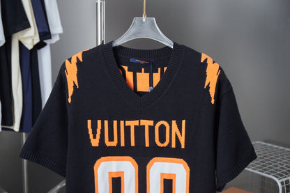 High quality embroidered knitted t-shirt