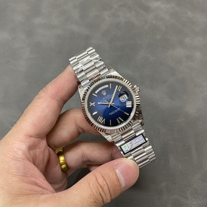 [Super Clone] Regency Weekday 40 mm Weekday Fluted Bezel Blue ombre Dial 228236 5756