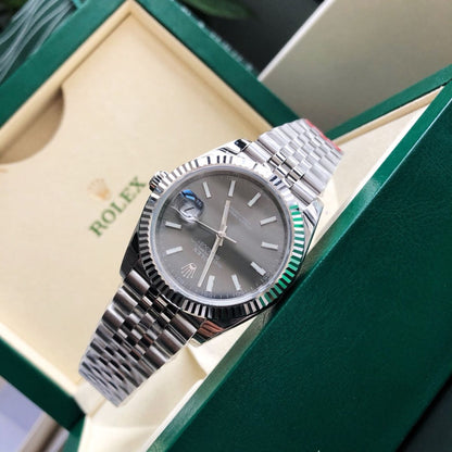 Regency Classic Date 41 mm Five-Link Fluted Bezel Slate Dial 126334 3304