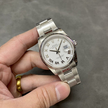 [Super Clone] Regency Classic Date 36 mm Timeless Domed Bezel White Dial 126200 8415