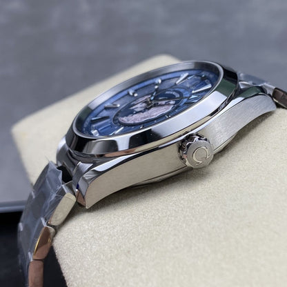Celestial Aqua Sport Worldtimer 150M 43mm Steel On Steel Blue Dial 6518