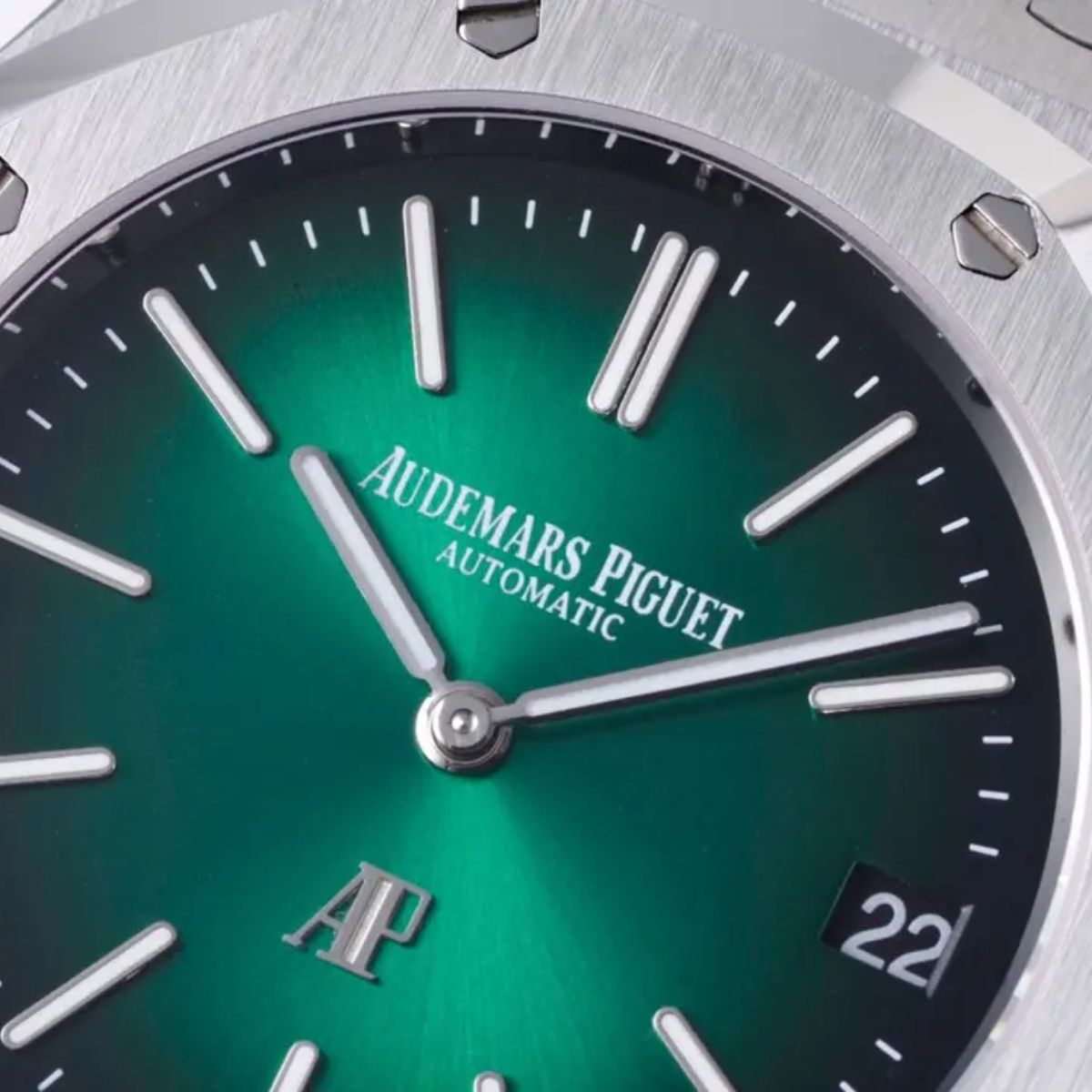 [Super Clone] Prestige Atelier Octagon Sport Jumbo Extra Thin 39mm Green Dial Platinum 7789