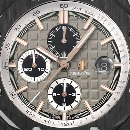 [Super Clone] Prestige Atelier Coastal Sport Chronograph 44mm Grey Dial Black Ceramic Rose Gold 2067