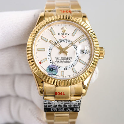 [Super Clone] Regency Dual Time 42 mm Timeless Fluted Bezel Intense white Dial 336938 8921
