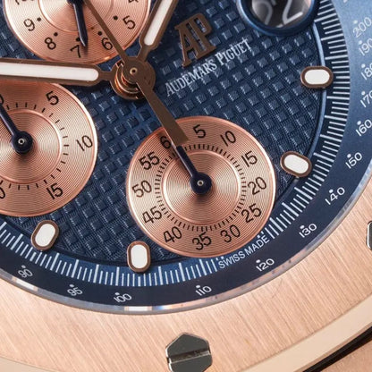 [Super Clone] Prestige Atelier Coastal Sport Chronograph 42mm Blue Dial Rose Gold 2694