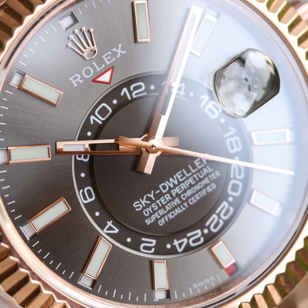 Regency Dual Time 42 mm Timeless Fluted Bezel Slate Dial 336935 6849