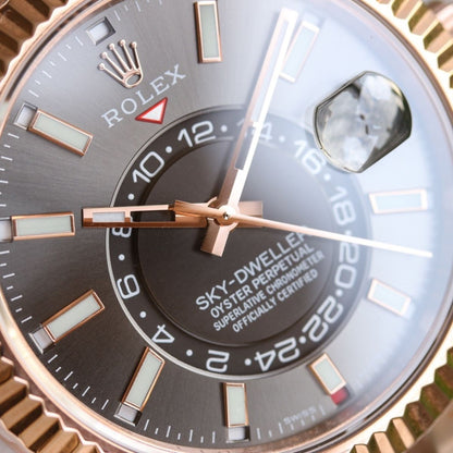 Regency Dual Time 42 mm Timeless Fluted Bezel Slate Dial 336935 6849