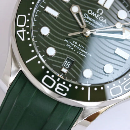 Celestial Seafarer Diver 300M 42mm Steel On Rubber Strap Green Dial 7823