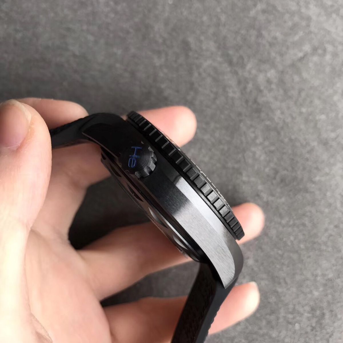 Celestial Ocean Diver 600M Traveller Deep Black 46mm Black Ceramic On Rubber Strap Black Dial 2075