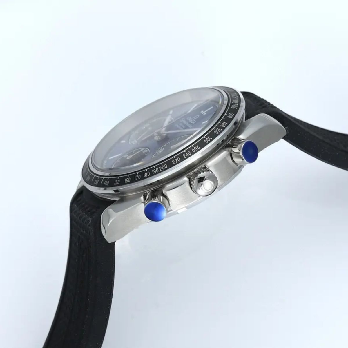 Celestial Racing Chronograph 40mm Steel On Rubber Strap Blue Dial 3198