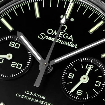 Celestial Chronograph Dark Side Of The Moon 44mm Black Ceramic On Leather Strap Black Dial 5151