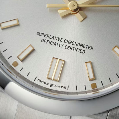 [Super Clone] Regency Timeless Perpetual 41 mm Timeless Trapeze Bezel Silver Dial 134300 8649