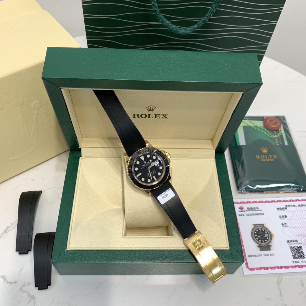 [Super Clone] Regency Marine Master 42 mm Rubber Black Ceramic Bezel Black Dial 226658 6653