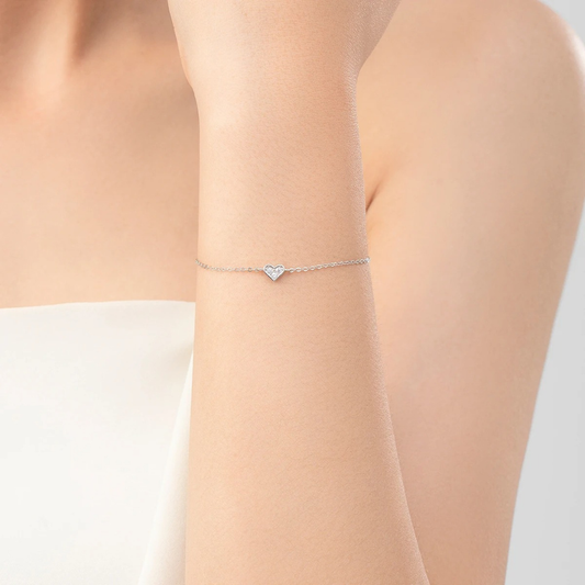 Elegant Heart Crystal Bracelet