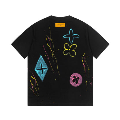 Colorful handmade graffiti t-shirt