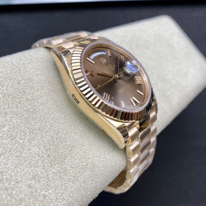 Regency Weekday 40 mm Weekday Fluted Bezel Chocolate Dial 228235 5961