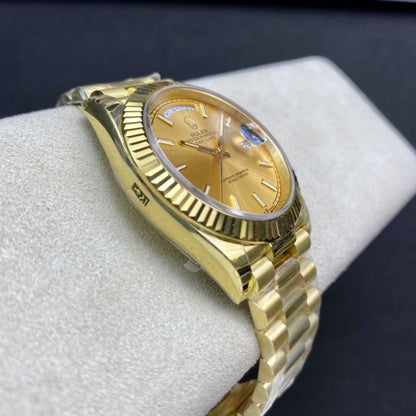 [Super Clone] Regency Weekday 40 mm Weekday Fluted Bezel Champagne colour Dial 228238 8236