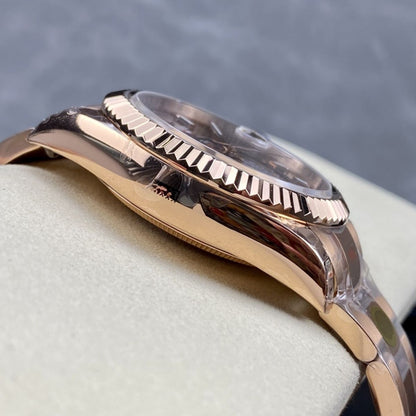 [Super Clone] Regency Dual Time 42 mm Timeless Fluted Bezel Chocolate Dial 336935 3292