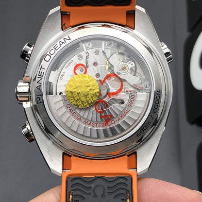 Celestial Ocean Diver 600M Chronograph 46mm Steel On Rubber Strap Black Dial 7610