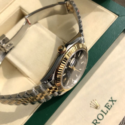 [Super Clone] Regency Classic Date 41 mm Five-Link Fluted Bezel Bright black Dial 126333 4590