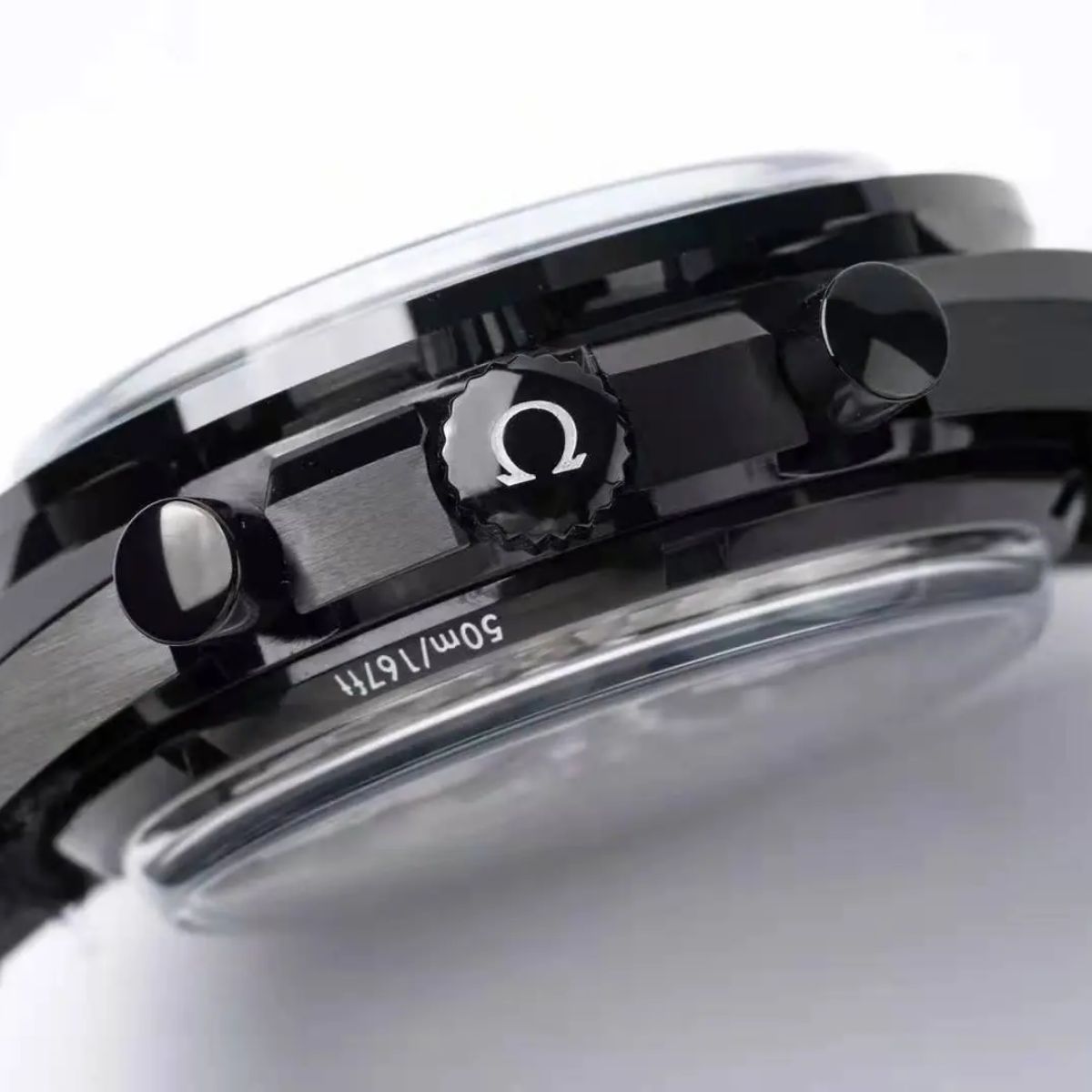 Celestial Chronograph Dark Side Of The Moon 44mm Black Ceramic On Nylon Strap Black Dial 4115