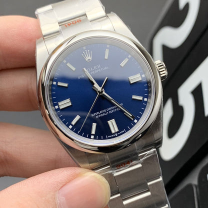 Regency Timeless Perpetual 36 mm Timeless Trapeze Bezel Blue Dial 7521
