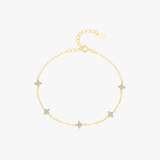 Dainty Mini Flower CZ Bracelet