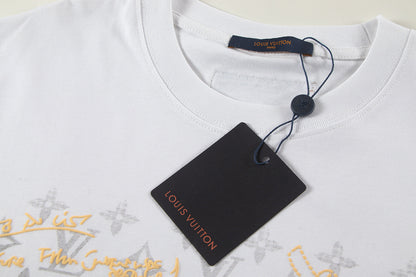 Full print splicing patch embroidery t-shirt