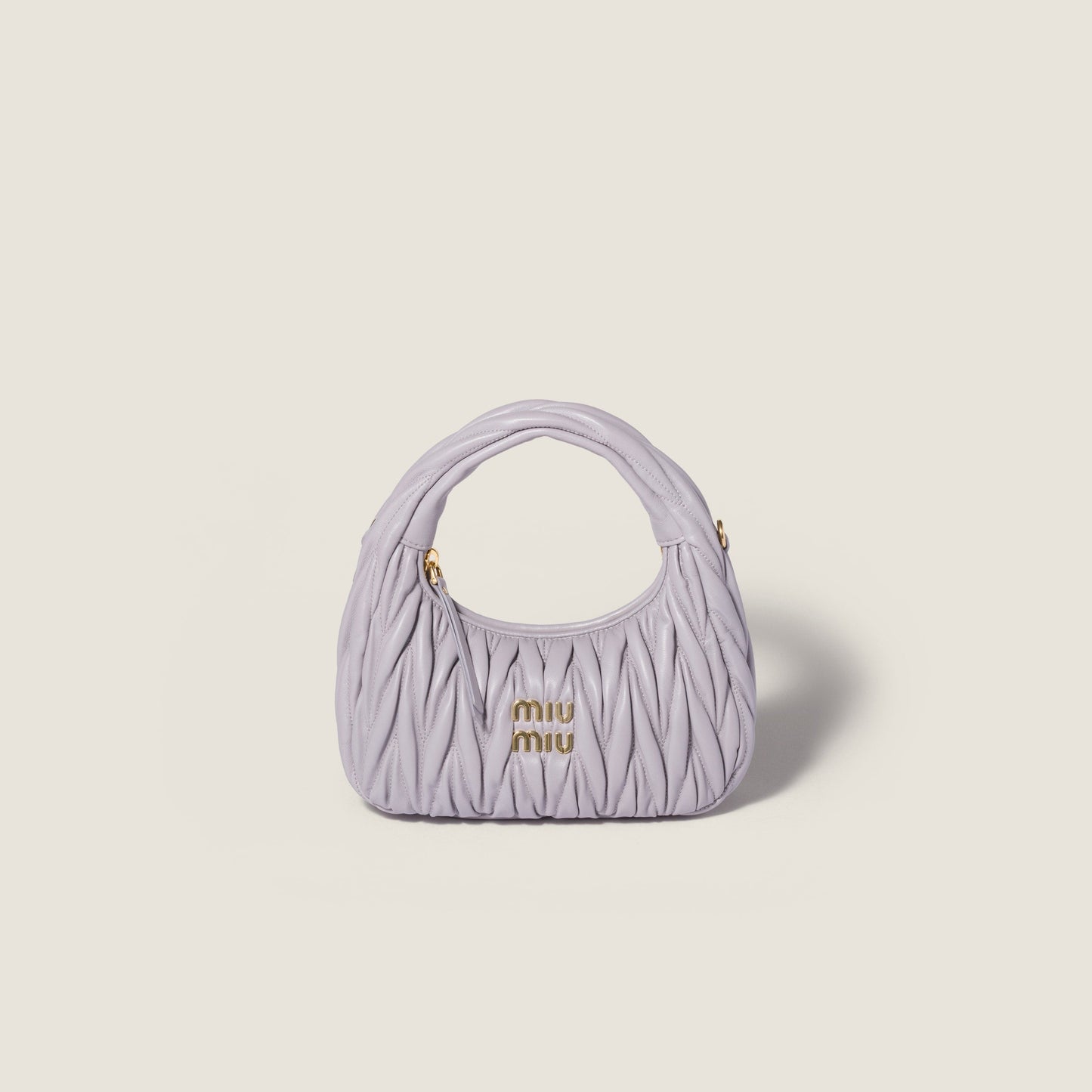 Wander matelassé nappa leather hobo bag