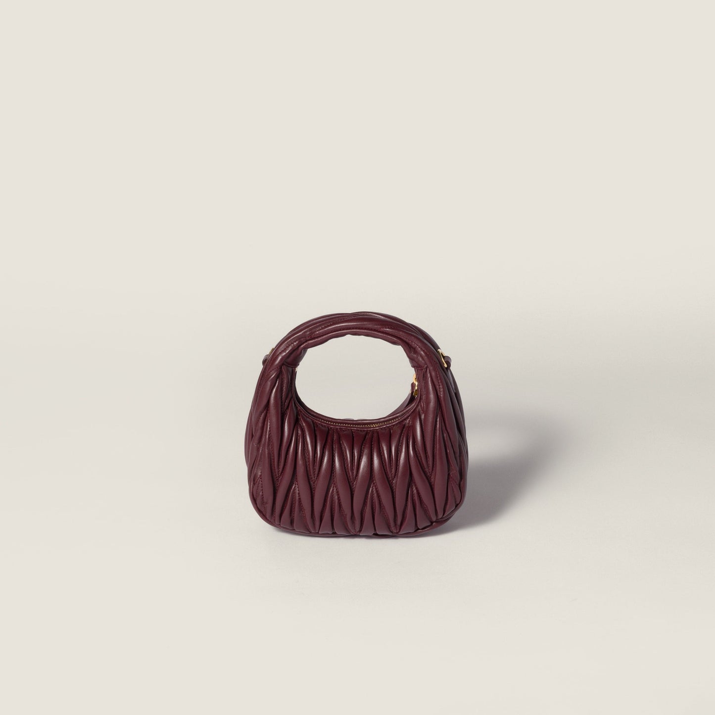 Wander matelassé nappa leather hobo mini-bag