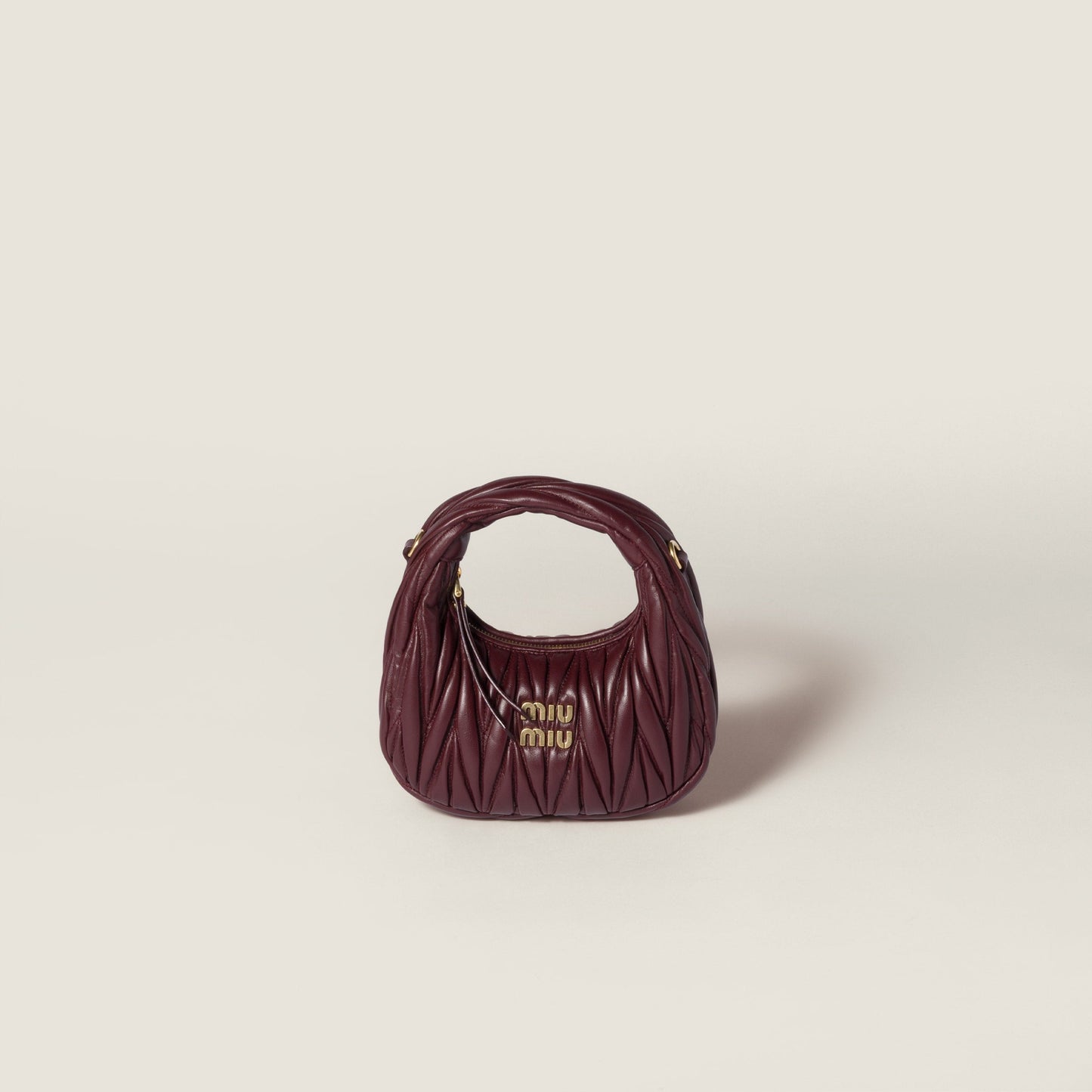 Wander matelassé nappa leather hobo mini-bag