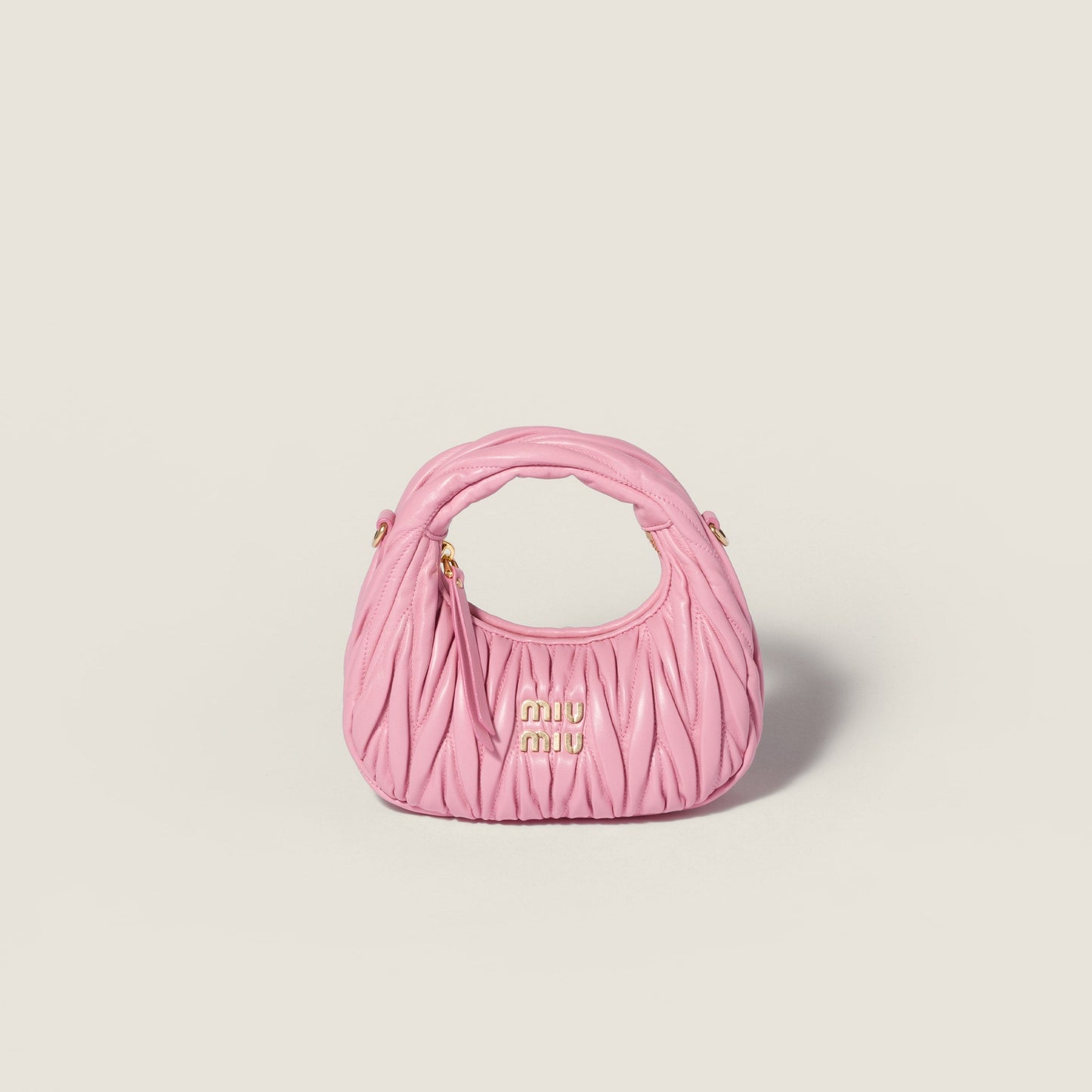 Wander matelassé nappa leather hobo mini-bag